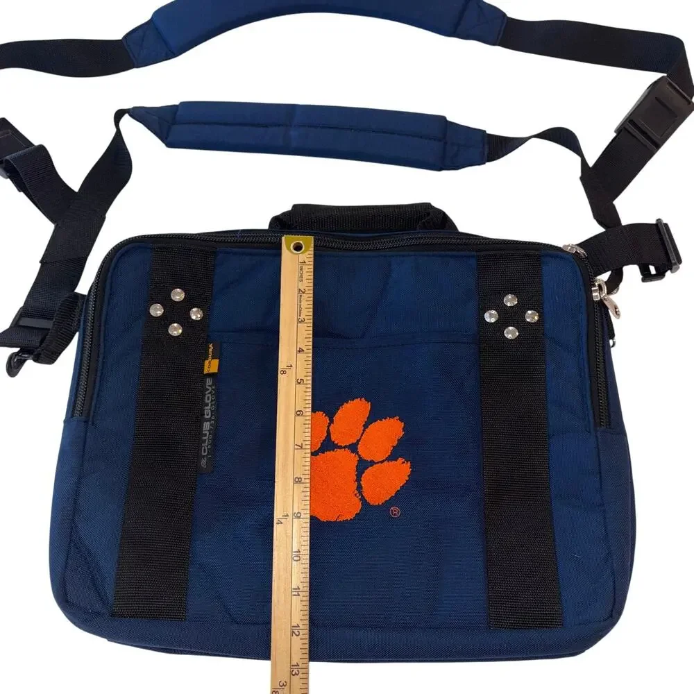 Club Glove Clemson Tiger Laptop Messenger Bag Travel Shoulder Briefcase Blue EUC